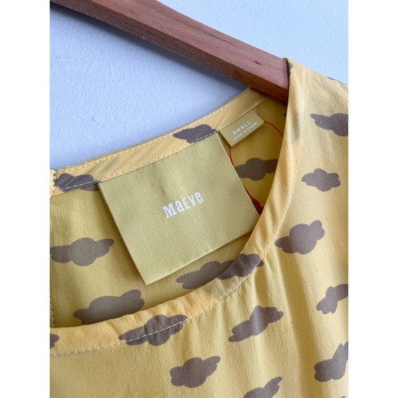 Anthropologie Yellow and Brown Blouse - Picture 5 of 8